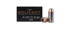Speer Gold Dot 45 Auto 230gr Hollow Point Ammo - 20rds