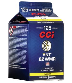 CCI VNT 22 WMR 30gr Polymer Tipped Ammo - 125rds