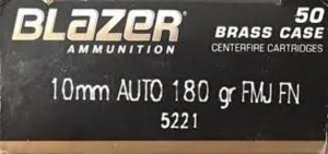 CCI Blazer 10mm Auto 180 Grain FMJ Ammo - 50rds