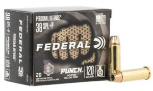 Federal Personal Defense Punch 38 Spl +P 120 Grain JHP Ammo - 20rds