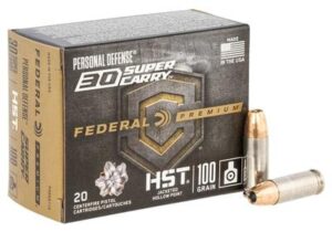Federal Premium 30 Super Carry 100 Grain JHP Personal Defense HST Ammo - 20rds