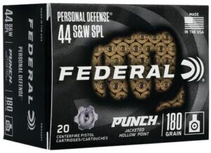 Federal Personal Defense Punch 44 S&W Spl 180 Grain JHP Ammo - 20rds