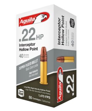 Aguila Interceptor 22 LR 40gr HP Ammo - 50rds