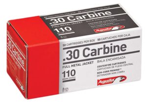 Aguila 30 Carbine 110gr FMJ Ammo - 50rds