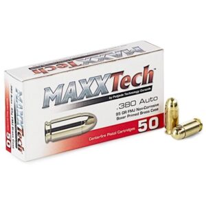 MaxxTech 380 Auto 95gr FMJ Ammo - 50rds