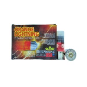 Brenneke Orange Lightning 12ga 2-3/4" 440gr 1oz Slug Ammo - 5rd