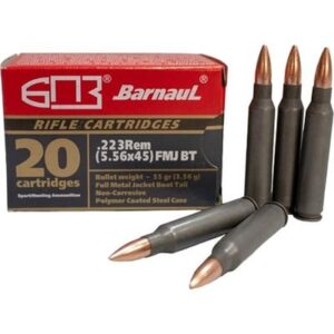 Barnaul 223 Remington Target Match 55 Grain FMJ-BT Ammo - 20rds