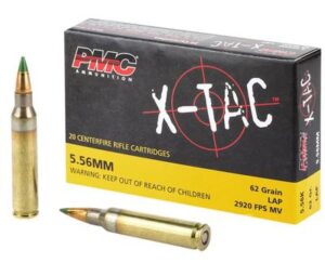 PMC 5.56x45 62gr Green Tip LAP FMJ X-Tac Ammo - 20rds