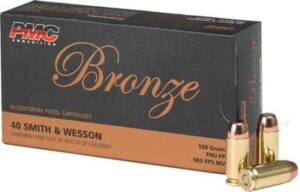 PMC Bronze 40 S&W 180gr Full Metal Jacket Ammo - 50rds