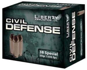 Liberty Civil Defense 38 Spl 50gr LFF HP Ammo - 20rds