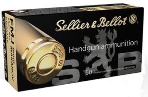 Sellier + Bellot 9mm Makarov (9x18) 95 Grain FMJ Handgun Ammo - 50rds