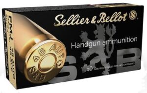 Sellier & Bellot 45 Auto 230 Grain FMJ Handgun Ammo - 50rds