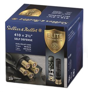 Sellier & Bellot 410 Gauge 2-1/2" 1/2oz 15 Pellets 000 Buck Shot Ammo - 25rds