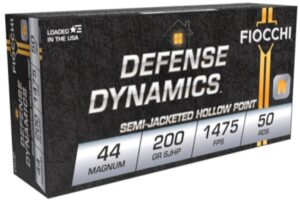Fiocchi Defense Dynamics 44 Mag 200gr SJHP Ammo - 50rds