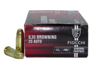 Fiocchi Classic Line 25 Auto(6,35 Browning) 50 Grain FMJ Ammo - 50rds