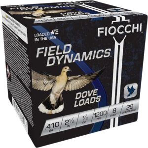 Fiocchi Field Dynamics .410 Gauge 2-1/2" 1/2oz #8 Shot Ammo - 25rds