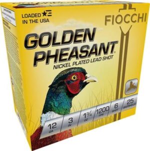 Fiocchi Golden Pheasant 12 Gauge 3" 1-3/4oz #6 Shot Ammo -25rd