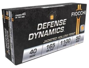 Fiocchi 40 S&W 165 Grain JHP Defense Dynamics Ammo - 50rds