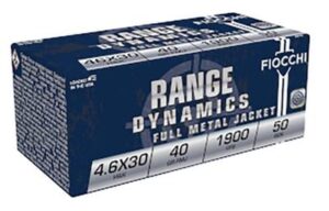 Fiocchi 4.6x30mm H+K 40 Grain FMJ Range Dynamics Ammo - 50rds