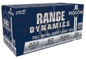 Fiocchi Range Dynamics 223 Rem 62gr FMJ-BT Ammo - 50rd