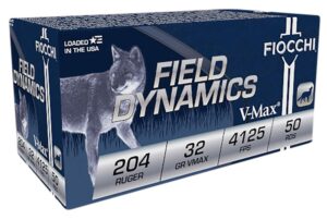 Fiocchi Field Dynamics 204 Ruger 32gr V-Max Ammo - 50rds