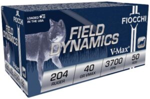 Fiocchi Field Dynamics 204 Ruger 40gr V-Max Ammo - 50rds
