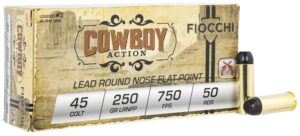 Fiocchi 45 Colt 250gr Cowboy Action LRNFP Ammo - 50rds