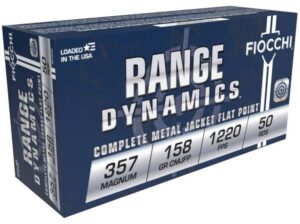 Fiocchi Range Dynamics 357 Mag 158gr CMJFP Ammo - 50rds
