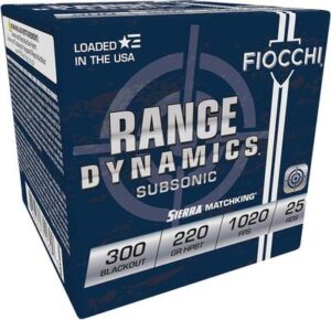Fiocchi Range Dynamics 300 Blackout 220gr HPBT Ammo - 25rds