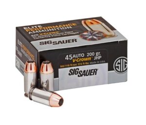 Sig Sauer Elite Defense 45 Auto 200 Grain JHP Ammo - 20rd