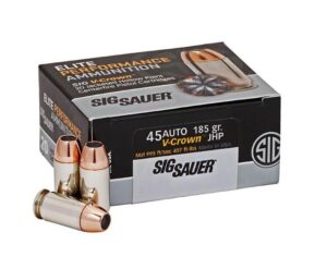 Sig Sauer Elite Defense V-Crown 45 Auto 185 Grain JHP Ammo - 20rd