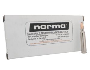 Norma MLE 223 Rem 64gr JSP Ammo - 20rds