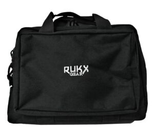 Rukx Gear Double Pistol Case 12.50" x 9.50" x 4.50" - Black