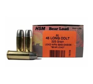 HSM Bear Load 45 Colt +P 325gr LWFN GC Ammo - 50rds