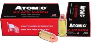 Atomic Match 45 ACP 185gr Semi-Wadcutter Ammo - 50rds
