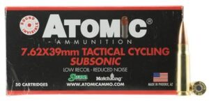 Atomic 7.62x39mm 220gr Sierra MatchKing Tactical Cycling Subsonic Ammo - 50rds
