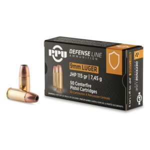 Prvi Partizan (PPU) 9mm Luger 115gr JHP Defense Ammo - 50rds