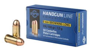 Prvi Partizan (PPU) 9mm Browning Long 108gr FMJ Ammo - 50rds