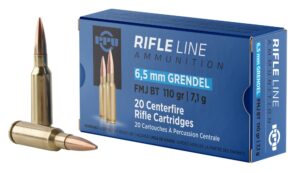 Privi Partizan (PPU) 6.5 Grendel 110 gr Full Metal Jacket Boat Tail Ammo - 20rd