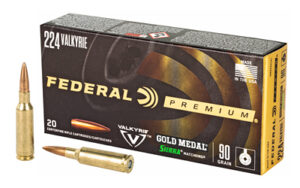 Federal Gold Medal 224 Valkyrie 90gr Sierra MatchKing BTHP Ammo - 20rds