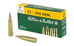 Sellier & Bellot 22-250 Rem 55gr SP Ammo - 20rds