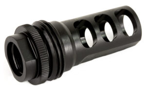 SilencerCo AC1733 ASR Muzzle Brake 5/8"-24 tpi Threads for 458 Cal- Black Steel