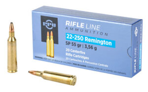 Prvi Partizan (PPU) 22-250 Rem 55gr SP Rifle Line Ammo - 20rds