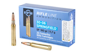 Privi Partizan (PPU) 30-06 Springfield 180gr Soft Point Ammo - 20rd