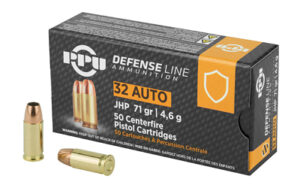PPU Defense 32 ACP 71gr JHP Ammo - 50rds