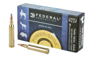 Federal Power-Shok 7mm Rem Mag 150gr Jacketed Soft Point Ammo - 20rd