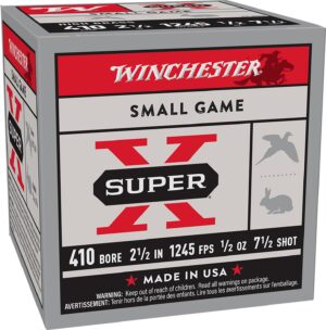 Winchester Super X High Brass 410 Gauge 2-1/2" 1/2 oz 7.5 Shot Ammo - 25rd