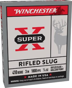 Winchester Super-X 410 Guage 3" 1/4oz Rifles Slug Hollow Point Ammo - 5rds