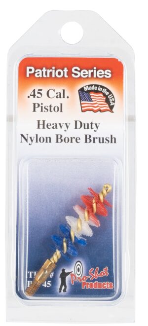 Pro-Shot Patriot Series Bore Brush 45 Cal Pistol #8-32 Thread Nylon Bristles