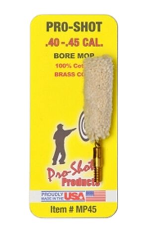 Pro-Shot Bore Mop 40-45 Cal Pistol 8-32" Thread 100% Cotton